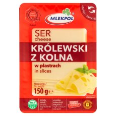 Mlekpol Królewski-Käse aus Kolna in Scheiben geschnitten 150g