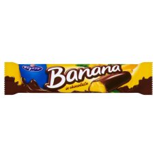 Figaro Marshmallow mit Bananengeschmack in Schokolade - Pianka o smaku bananowym w czekoladzie 25 g
