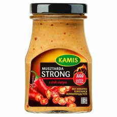 Kamis Starker Senf mit Chilischnitt - Musztarda strong z chili cietym 185 g