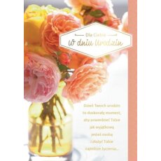 Karnet PR-369 Urodziny (kwiaty)