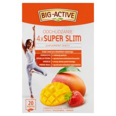 Big-Active 4 x Super Slim Nahrungsergänzungsmittel Kräuter und Früchtetee - odchudzanie Suplement diety herbatka ziolowo-owocowa 40 g (20 x 2 g)