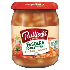 Pudliszki Fasolka po bretonsku mit Wurst und Speck 500 g